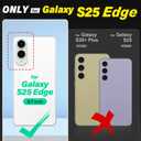 TUCCH Case Wallet for Galaxy S25 Edge, Removable [2 in 1] [Wireless Charging] Wrist Strap PU Leather Magnetic Stand RFID Blocking [4 Card Slots] Detachable Folio for Galaxy S25 Edge 6.7", Klein Blue