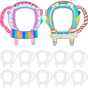 Sratte 10 Pcs Astronaut Helmet Paper Space Astronaut Helmet Craft DIY for Party Blank Paper Masks Craft for Birthday Cosplay DIY Color Your Own Space Birthday Party Decorations