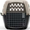 Petmate Vari Dog Kennel Portable Carriers & Crates for Smaller Dogs or Puppies and Pets 10 to 20 lbs, Airline-Friendly Plastic Pet Carrier Home and Travel, 24" Long, Taupe & Black, 24 x 16.7 x 14.5