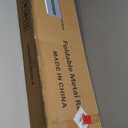 Himix Storage Shelves with 20 Hooks, 4-Tier Foldable Shelves for Storage, Folding Shelf Unit Pantry Shelves with Wheels, Metal Shelving Storage Rack Shelf for Kitchen Garage Home, Black - No Assembly