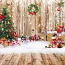 10x10ft Christmas Backdrops for Photography Christmas Photo Backdrop Winter Holiday Backdrop F25 (F25 10x10FT)