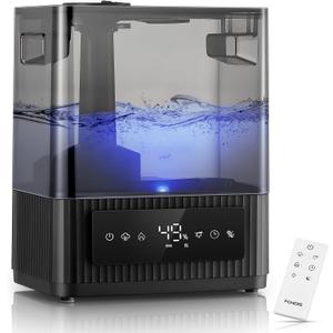 FOHERE Smart Humidifier for Bedroom, 6L Quiet Warm Cool Mist Humidifier with 60H Runtime, Aroma Diffuser, Sleep Mode, 12H Timer, Ultrasonic Top Fill Humidifiers for Home, Baby, Plants, Office