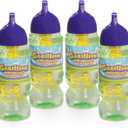Gazillion Bubbles 10 oz. 4-Pack + 4 Multi Bubble Wands, Non-Toxic, Long-Lasting Bubbles, Great for Kids Parties, Ages 3+