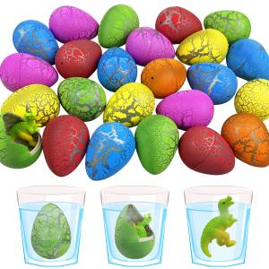 JoFAN 24 PCS Dinosaur Eggs That Hatch Growing Easter Eggs with Mini Dinosaur Toys Inside for Kids Boys Girls Easter Basket Stuffers Gifts Fillers