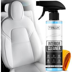 Interior Cleaner For Tesla White & Black Vegan Leather - Stain Remover - Solution for Complete Interior Cleaning - Ideal for Seats, Doors, Console, Dash - Accessories For Tesla Model 3, Y, S, X
