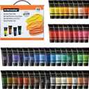 Acrylic Paint Set,48 Colors 0.74 oz/22ml Tubes,Highly Pigment Art Paints for Canvas,Wood,Fabric,Paper, Giftable Choice for Artists,Beginner to Pro (48 Colors), 0.7 Fl Oz