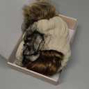 REECHO Beanie Wig Hair Extensions, Warm Knitted Beanie Hat with Hair 12" Beach Wavy Hair Extension Synthetic Hairpiece for Women - Beige Beanie, Light Brown with Highlights Hair