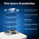 3 x NEW'C 4 Pack, 2 Pack for iPhone 15 Pro Screen Protector (6.1 inch) + 2 Pack Camera Lens Protector, Sensor Protection,Case Friendly Tempered Glass Film