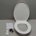 DELTA FAUCET Rubber Limited 803902-N-WH Sanborne Round Nightlight Toilet Seat with Slow Close and Quick-Release, White