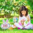 8 Pcs Easter Yard Decorations Outdoor,Easter Egg Decorations for Outside,Bunny Yard Sign with Stakes,Easters Party decor,Outdoor lawn decor Egg and bunny