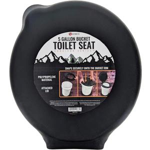 SE Portable Black Plastic Toilet Seat Lids, Fits a 5 Gallon Bucket, Great for Camping, Outdoor Activities, or for Emergencies