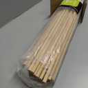 HOPELF 50PCS Bamboo Wooden Dowel Rods - 1/2 x 48 Inch Sticks for Crafts, DIY