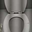 Mayfair Cassel Slow Close Toilet Seat, Easy Clean, Non Slip Premium Wood Seat, Easy Install, Made in USA, Elongated, White