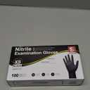 Schneider Nitrile Exam Gloves, Black Latex Free Powder Free Disposable Gloves for Medical, Cooking, Cleaning, and Food Prep