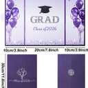 2 x Purple Graduation Signature Book, 3-Panel Class of 2026 Graduation Party Guest Book for Graduation Party Decorations High School College Graduations Decor for Him Her