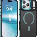 YINLAI Case for iPhone 17 Pro Max, Magnetic Case [Compatible with Magsafe] Supports Wireless Charging Slim Translucent Matte Women Men Shockproof Protective Back Phone Cover 6.9 Inch, Black/Navy Blue 