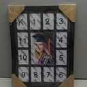 12x16 School Year Picture Frame K-12 Displays One 5x7 Photo and Twelve 2.5x3.5 Pictures Graduation Photo Collage Wall Hanging Collage School Picture Frame Black
