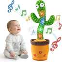 Ayeboovi Dancing Talking Cactus Baby Toys Interactive Toy Repeating Records What You Say Volume Adjustable Singing Cactus Toddler Games with 120 Songs Easter Basket Stuffers for Kids