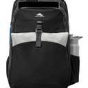 High Sierra Hi-Life 3-in-1 Convertible Wheeled Backpack - Features Removable Daypack, Stack-It Strap, Adjustable Handle, Fleeced Pocket For Scratch Protection, Dual Water Bottle Pockets - Black/Blue