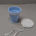 Silicone Retractable Folding Water Cup 200ml Pack of 1 Telescopic Collapsible Outdoor Travel Mug Folding Cups Blue
