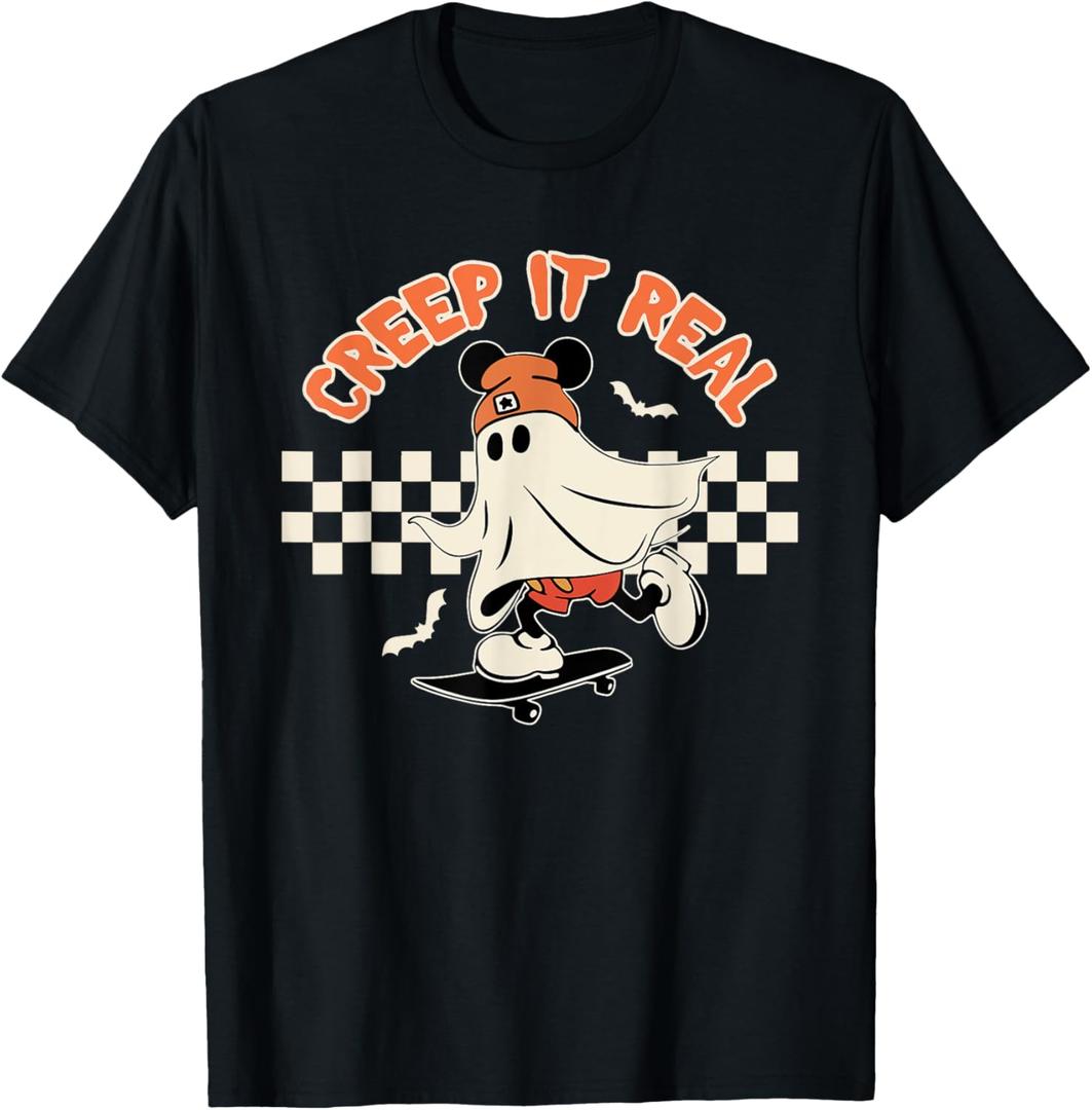 Creep it Real Spooky Ghost Mouse Men Women Halloween T-Shirt Size 2XL