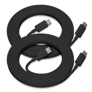 2Pack for Apple USB C to USB C Charging Cable 6ft 60W,Long Type C to C Fast Charger Cord,for iPhone 16 E/17/Air/15/Pro/Plus/Pro Max,for MacBook Pro/Air,for iPad Pro12.9/11in,Air 4/5,Mini 6/7 - Black