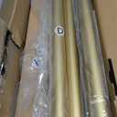 2 Pack Heavy Duty Curtain Rods for Windows 28 to 48 Inch, 1 Inch Gold Adjustable Curtain Rod Set with Easy Installation and Modern Design (A1,Gold,30-60",2Pack)