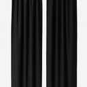 Black Curtains 2 Panels – Size 39.5 x 62 inches