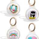 Sonix x Sanrio Cases for Apple AirTags with Keychain - Hello Kitty & Friends Sticker Party (Cinnamoroll, Pochacco, Badtz-Maru, and Little Twin Stars) 4-Pack