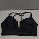 Herseas Womens Bikini Top U-Wire Chest Support Cutout Adjustable Spaghetti Straps Bathing Suit Charming Resort Women Swim Top Only Black Medium