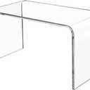 Premium 32" Acrylic Coffee Table, Clear Lucite Coffee Table for Living Room, Rectangle Plexiglass Center Waterfall Table,No Assembly Supports 200 LBS,32"x16"x16",0.6" Thick Fit for 2 Seat Sofa
