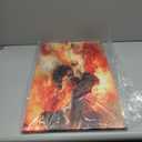 Abstract Wall Art Orange Flow Landscape Pictures Abstract Modern Artwork wall Decor Stretched Canvas Wooden Framed for Bedroom Home Office Dining Room Decoration 16''Hx24''W / 40x60cm