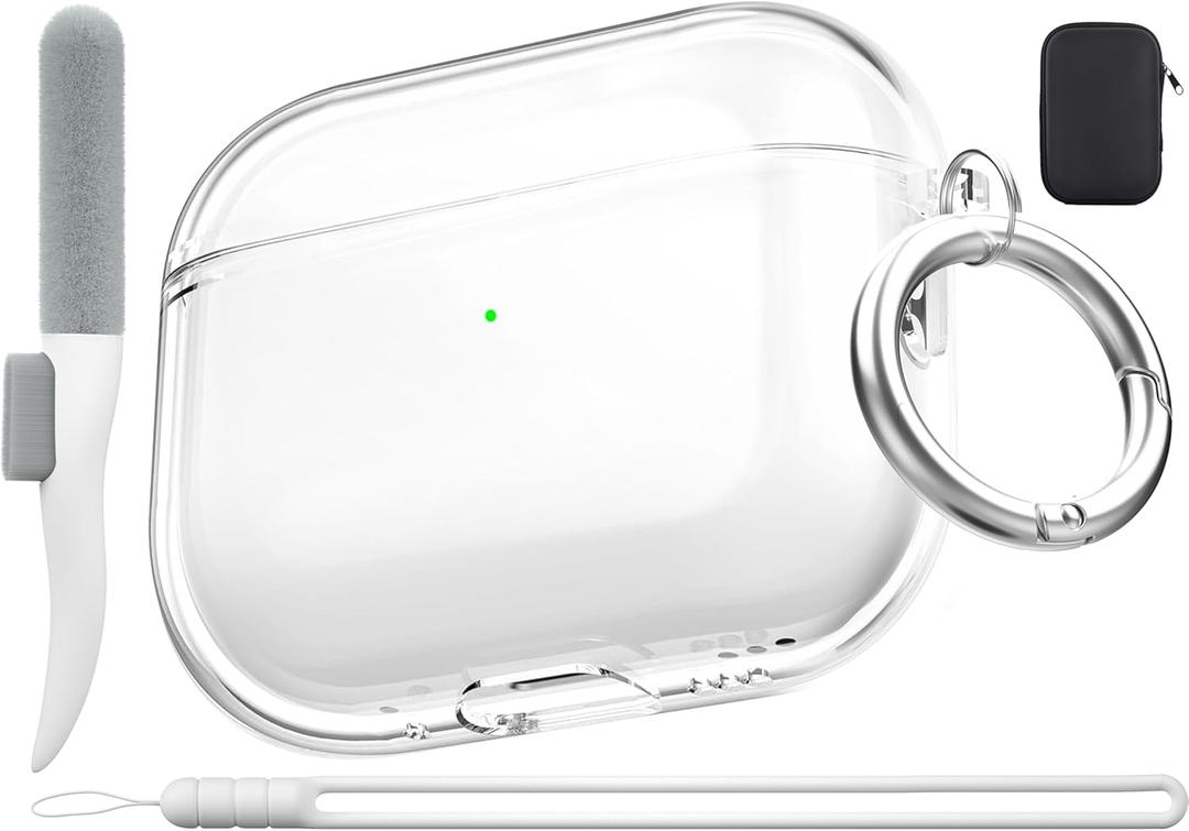 Valkit for Airpods Pro 3 Case Clear with Cleaner Kit | Soft TPU Airpods Pro 3 Generation Case | Protective Cover Shockproof | iPods Pro 3 Cases | for Air pods Pro Gen 3 2025(Clear)