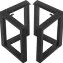 MBQQ Furniture Legs H15.7 xW17.7(2pcs) Rustic Decory Right Angle Shape Table Legs,Heavy Duty Metal Desk Legs,Dining Table Legs,Industrial Modern,DIY Iron Legs