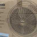 Lasko WINDMACHINE 20" High Velocity Floor Fan with 3 Speeds, 360 Directional Airflow, Portable Air Circulator Fan for Home, Garage & Workshop, Fully Assembled, Gray, 3301, 25.1 in. High