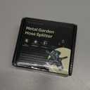 2WAYZ Hose Splitter 2 Way Heavy Duty Outdoor Faucet and Garden Connector - Water Spigot Splitter - Durable All-Metal Y Adapter with Shut-Off Valve - 4 x 4 x 1.5 Inches