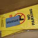 Henka 4-Pack No Parking Sign, 24 Inch Height, Double Sided A-Shaped Frame No Parking Sign, Folding No Parking Signs for Outside, Lawn, Driveway, Garage, Yard, Fire Lane - Bright Yellow, Medium Signage