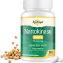Nattokinase Supplement 10000FU  Organic Natto Enzyme 500mg for Circulatory Wellness, Enteric-Coated Tablets Aiding Digestion & Assisting Absorption, Vegan, 90 Tablets (90-Day Supply)