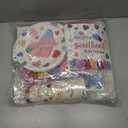 280Pcs Little Sweetheart is On The Way Baby Shower Decorations Valentines Day Decor with Plates Napkins Cups Tablecloth Banner Backdrop Balloon Arch Box Cake Topper for Baby Shower Party