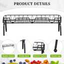 Blulu 3 Compartment Metal Drink Dispenser Stand, Black 2 Gallons Stand Only