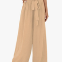 Dokotoo Womens High Waist Wide Leg Pants Flowy Casual Loose Spring Summer Solid Trousers with Pocket XXL
