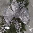 Christmas Swags Staircase Decoration Hanging Stair Teardrop Swag Garlands (Silver)