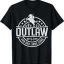 Outlaw Dutch's Gang Red Horse & Cowboy Adventure T-Shirt, Size L