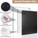Califortree Large 16x20 Shadow Box Frame with Soft Linen Back - Memory Display Case, Shatterproof Plexiglass, 12 Push Pins Included, White