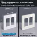 BESTTEN 10 Pack 2-Gang Screwless Decorative Wall Plate, USWP6 Snow White Series, Decorator Outlet Cover, H4.69 x W4.73, for Light Switch, Dimmer, GFCI, USB Receptacle