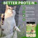 Just Try 6.34OZ Cat Treats, Freeze Dried Cat Grass Teething Stick,Healthy Training Treats Food Topper,Hairball Control Teeth Cleaning Dental Treats for Indoor Cats (EXP 04/13/27)