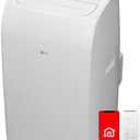 LG 10,200 BTU (DOE) / 14,000 BTU (ASHRAE) Smart Portable Air Conditioner, Cools 450 Sq.Ft. (18' x 25' room size),Smartphone & Voice Control works with LG ThinQ, Amazon Alexa and Hey Google, 115V