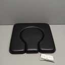 PU Commode Seat Cushion with Sponge Padded,C Shape Waterproof Soft Pad,Suitable for Bedside Commode Chairs,Raised Toilet Seats(Black)