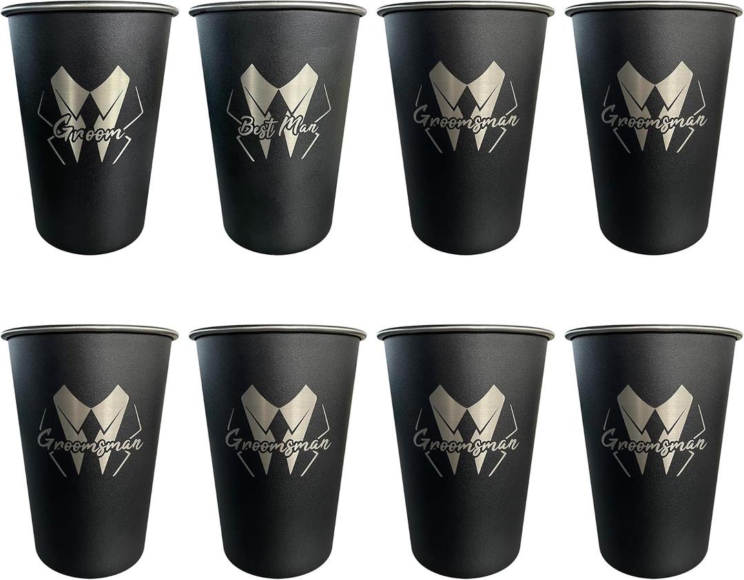 TEAM GROOM Groomsmen Gifts Bachelor Party Favors Groomsmen Tumblers,LJ-H | 1 Pcs Groomsmen Cups,Team Groom Tumblers,Stainless Steel Tumblers,Bachelor Party Gift,Groom Cup,Groomsman Gift, One Size