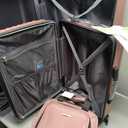 Rockland 3 Set, 2-Piece Hardside Spinner Wheel Upright Luggages with Tote, Pink (Large)